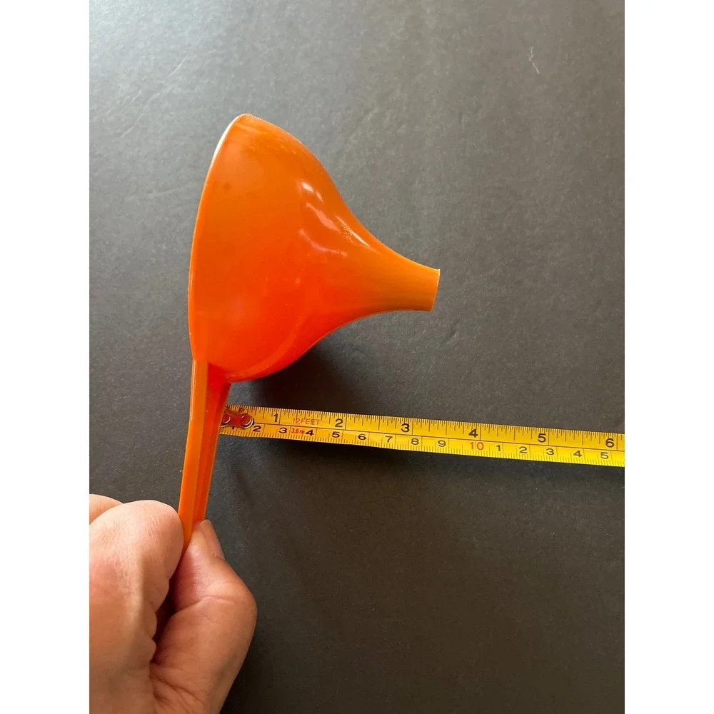 Vintage Tupperware Orange Funnel Long Handle Kitchen Tool 1227-4 Retro